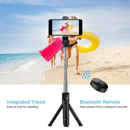 Selfie Stick Tripod, Extendable Bluetooth Selfie Stick with with Wireless Remote Shutter Compatible with iPhone 11/11 pro/X/8/8P/7/7P/6s/6, Samsung Galaxy S9/S8/S7/Note 9/8