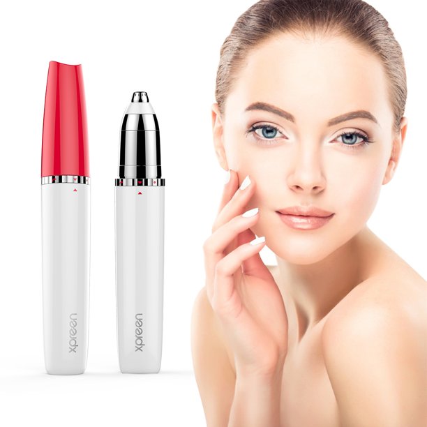 Facial Hair Remover for Women,Eyebrow Trimmer,Painless Facial Hair Removal Waterproof Smooth Electric Shaver Face Epilator with Built-in LED Light for Peach Fuzz Upper Lip Chin Cheeks