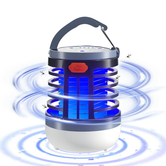 Bug Zapper, Electric Solar Bug Zapper Outdoor And Indoor, 3000V High Powered Pest Control Waterproof Cordless Outdoor Bug Zapper, Rechargeable Insect Fly Trap For Home,Kitchen, Patio, Backyard