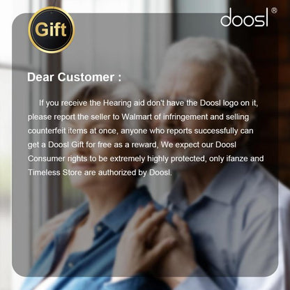 Hearing Aids, Doosl Hearing Aid for Seniors Rechargeable Hearing Amplifier with Noise Cancelling for Adults Hearing Loss, Digital Ear Hearing Assist Devices with Volume Control