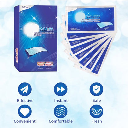 IFanze Instant Teeth Whitening Strips, White Strips for Teeth - 14 Pairs Professional Home Use Teeth Whitening Kit