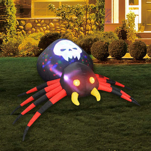 Vinmall 6 Ft Long Halloween Inflatables Spider Decorations with LED Lights