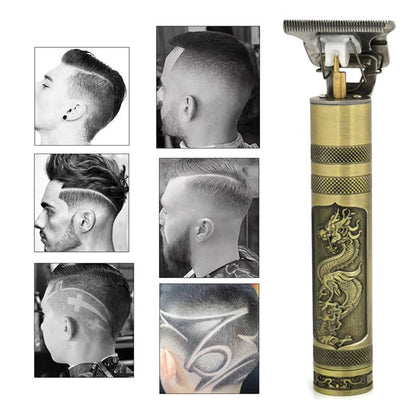 Hair Clippers Beard Trimmer for Men,Electric Cordless Rechargeable Grooming Hair Cutting Kits T-Blade Blade Shaver with 4 Guide Combs Cutting Kits for Family Use Home Daily Use Barbers(Gold)