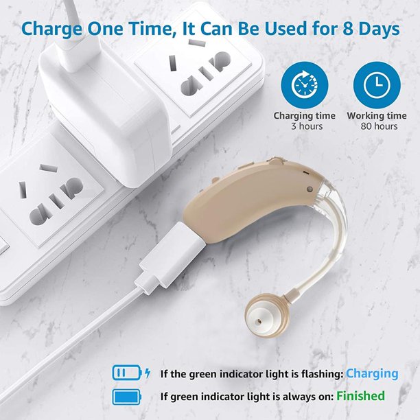 Hearing Aids for Ears, USB Digital Hearing Amplifier for Seniors with Ear Sound Amplifier and Noise Cancellation