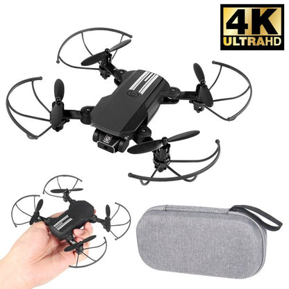Doosl Drones with Camera for Adults Kids 4k, 3 Extra Battery with Carrying Case, VR Compatible, Foldable Mini Drone, Black