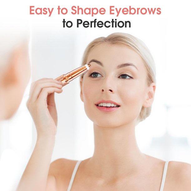 Xpreen Eyebrow Hair Trimmer, 2021 Upgraded Electric Mini Eyebrow Hair Remover Painless Precision with LED Light, Portable Rechargeable Razor Epilator Lady Grooming Kit for Face Lips Nose Eyebrow Body