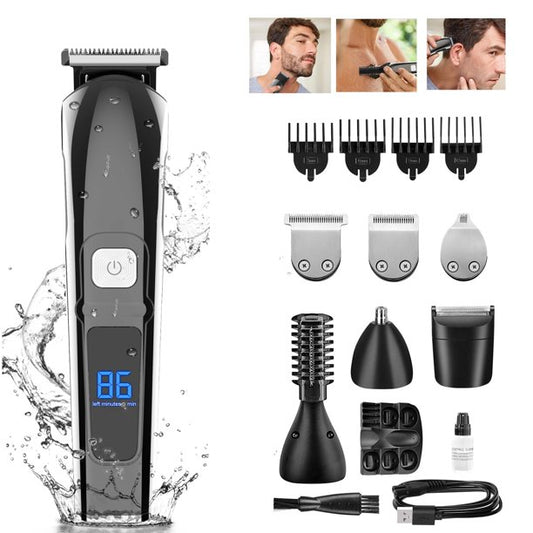 Xpreen Hair Clippers for Men, Xpreen Hair Trimmer, Man's Grooming Kit, Beard Trimmer, Nose Trimmer, 11 in 1 Professional Cordless Electric Hair Clipper Kit, USB Rechargeable Waterproof Hair Cutting kit