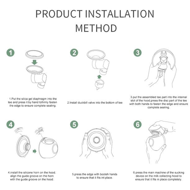 Vinmall Hands-Free Breast Pump, Electric Portable Wearable Breast Pump , Spill-Proof Ultra-Quiet Pain-Free Breast Pump With 2 Mode And 5 Levels, Blue, 0.94inch And1.06inch Flange, J341