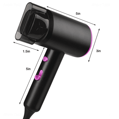 Hair Dryer, 1200W 3 Wind Speeds Adjustable with Concentrator Nozzle Portable Hair Styling Tool