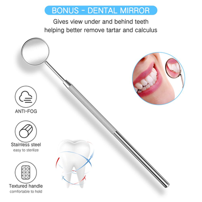 Dental Calculus Remover, Rechargeable Tartar Plaque Remover for Teeth Dental Tools, Ifanze Electric Tooth Cleaner 7 Pcs