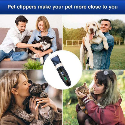 Dog Clippers Low Noise Pet Clippers Rechargeable Dog Trimmer Cordless Pet Grooming Tool Professional Dog Hair Trimmer with Comb Guides Scissors Nail Kits for Dogs Cats and Others