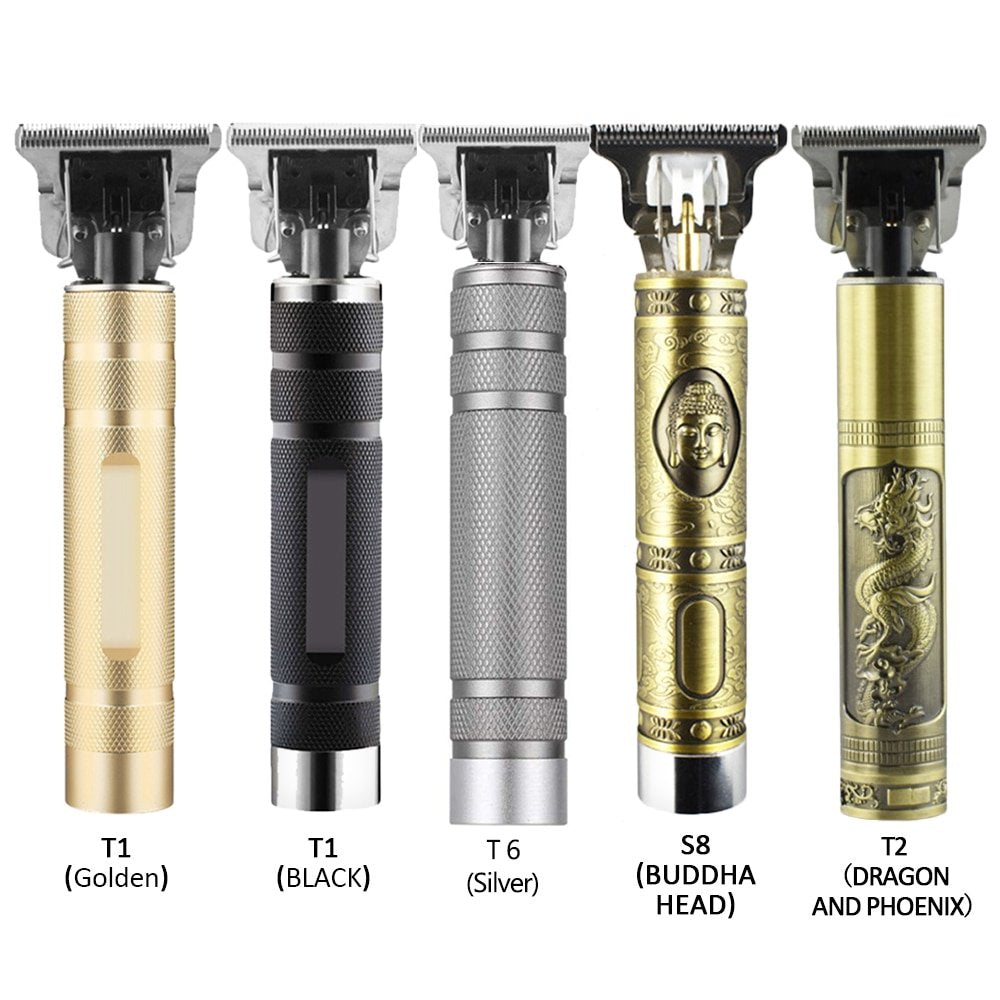 Hair Clippers Beard Trimmer for Men,Electric Cordless Rechargeable Grooming Hair Cutting Kits T-Blade Blade Shaver with 4 Guide Combs Cutting Kits for Family Use Home Daily Use Barbers(Gold)