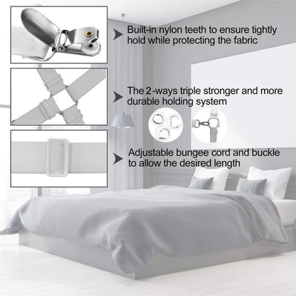Bed Sheet Clips,Bed Sheet Holder Strap 360 Degree Bed Sheet Tightener Sheet Stays Used for Bed Sheets,Mattress Covers,Sofa Cushion