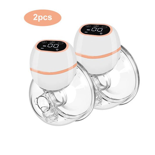 Vinmall Electric Breast Pump, Hands-Free Portable Breast Feeding Breast Pump, Spill-Proof Ultra-Quiet Wearable Breast Pump With 2 Mode And 5 Levels, Blue, 0.94inch And 1.06inch Flange, J3, 2pcs