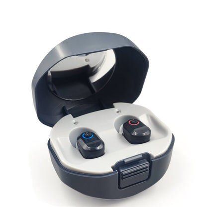 Doosl Hearing Aids with Portable Charging Case, Rechargeable Hearing Amplifiers for Both Ears, Noise Cancelling, Volume Adjustable, In-Ear Hearing Devices for Seniors, 1 Pair, Black