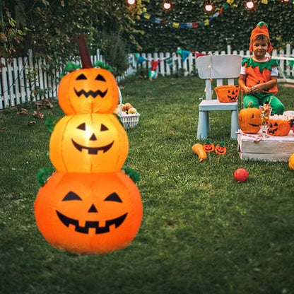 1.4m Halloween Inflatable Pumpkin, Vinmall LED Pumpkin Light Halloween Blow Up Yard Decorations for Front Yard, Porch, Lawn or Halloween Party Indoor