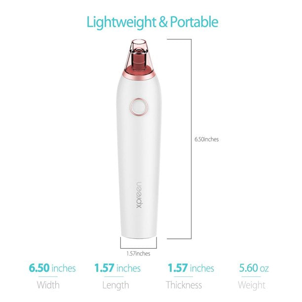 Blackhead Remover Pore Vacuum Suction, Electric Facial Pore Cleaner 4 in 1 USB Rechargeable Pore Sucker Acne Comedone Extractor Tool with 3 Adjustable Suction For Men and Women