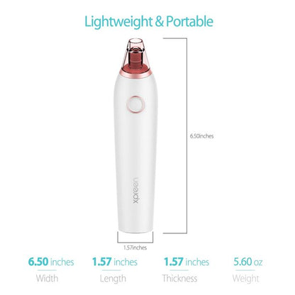Blackhead Remover Pore Vacuum Suction, Electric Facial Pore Cleaner 4 in 1 USB Rechargeable Pore Sucker Acne Comedone Extractor Tool with 3 Adjustable Suction For Men and Women