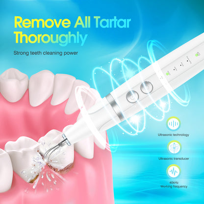 Plaque Remover for Teeth, Ifanze Electric Dental Plaque Remover Tool, Tooth Cleaner Tartar Cleaning Kit with 4 Replacement Heads, Safe for Adult Kids