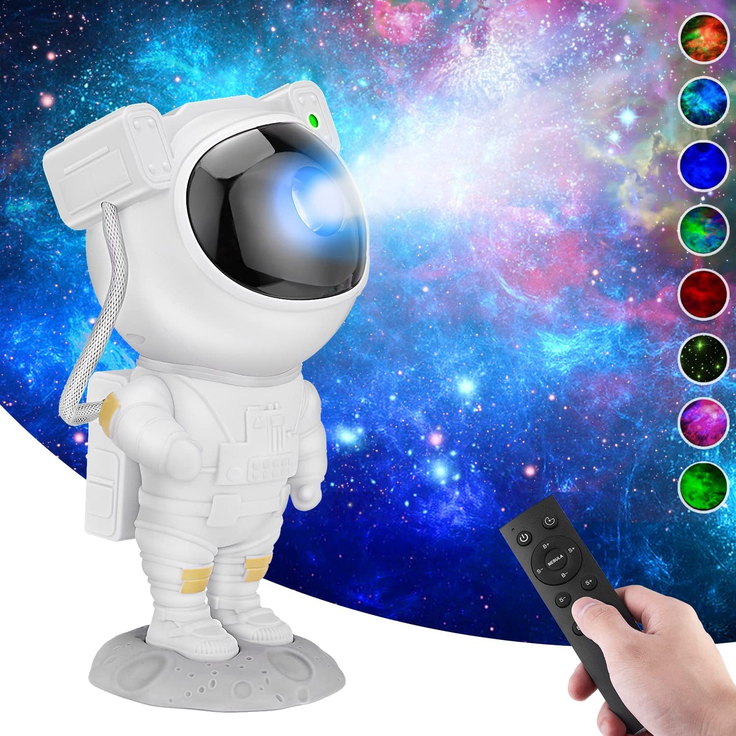 Galaxy Projector ,Astronaut Sky Light, Led Projector Light USB Starry Sky Night Light Rotating Bedside Table Lamp ,for Party Movie Cinema Theme Bedroom Modern Projector Lamp