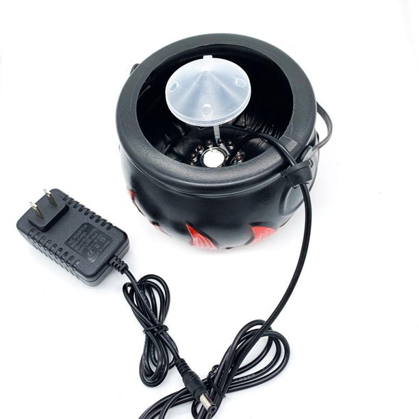 Halloween Mist Maker, Witch Cauldron Fog Smoke Machine with 12 LED Color Changing Lights