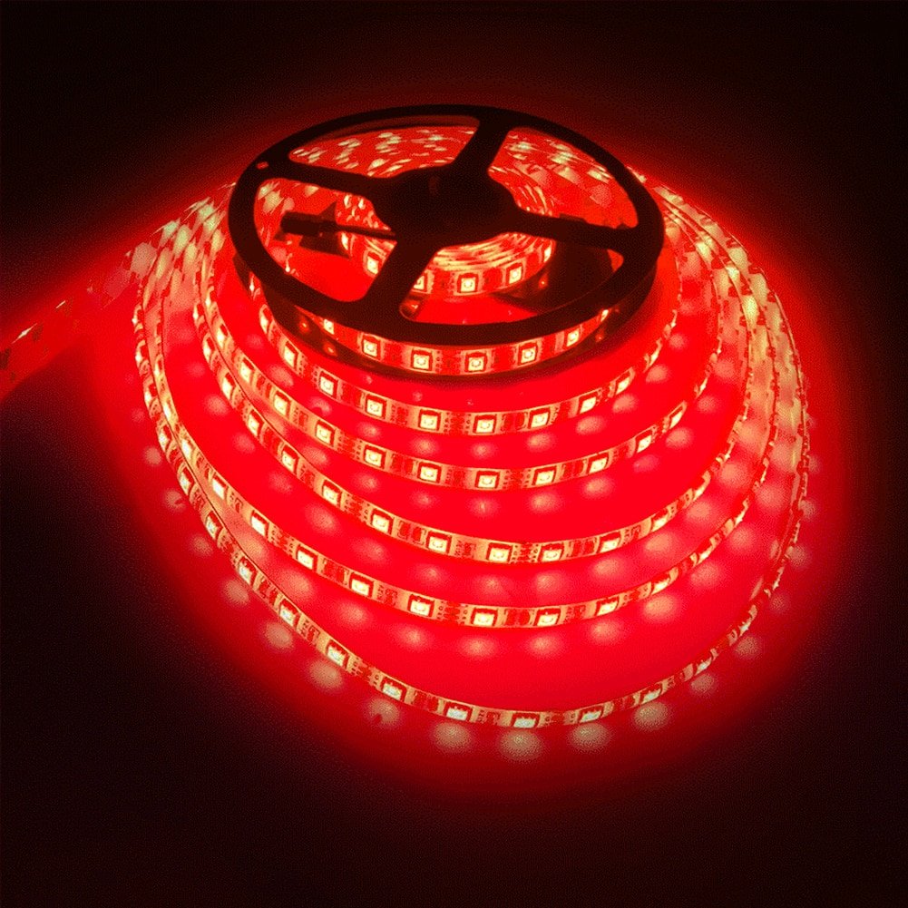 LED Strip Light 32.8ft RGB Color Changing IR Controller 44 Keys IR Remote IP65 Waterproof 300 LEDs 12V Power Supply with Adapter for Room,Bedroom and Xmas