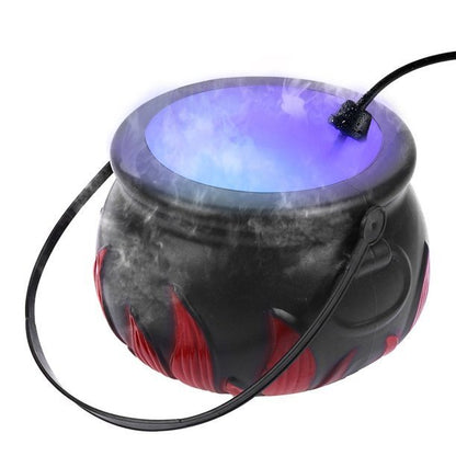Halloween Mist Maker,Witch Cauldron Fog Smoke Machine with 12 Color Changing LED Lights for Holiday/Party/Yard/Garden
