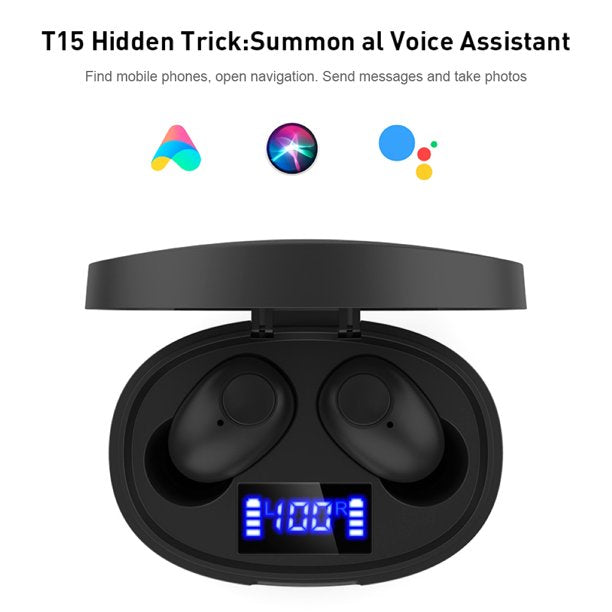 Doosl Bluetooth Earbuds 5.0 Bass True Wireless Headphones, Sports Wireless Earbuds Stereo Earphones, Built-in Microphone for iPhone, Samsung, Android Phone