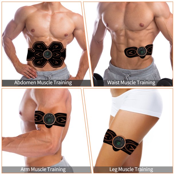 ABS Stimulator, JoRocks 6 Modes EMS Electrical Muscle Toner Portable Fitness Workout Equipment for Men Woman