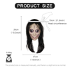 Melliful Halloween Creepy MOMO Mask, Scary Challenge Games Evil Latex Mask With Long Hair, Halloween Costume Party Props, Horror Women Cosplay