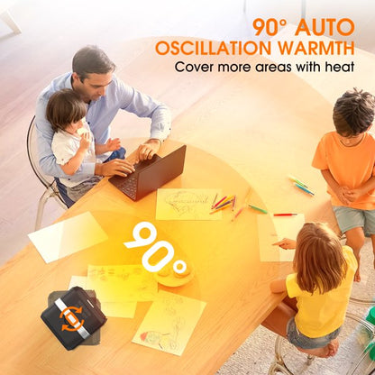 Doosl Space Heater, 800W Portable Heater with Thermostat, Safe and Quiet Mini Heater Fan for Bedroom Home Office Indoor Use