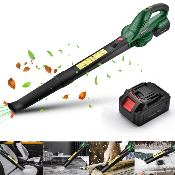 Melliful Leaf Blower Cordless,20V 180CFM 150MPH Electric Leaf Blower with 2.0Ah Battery & Charger for Lawn Care, Battery Powered Leaf Blower Cordless Lightweight for Snow Blowing
