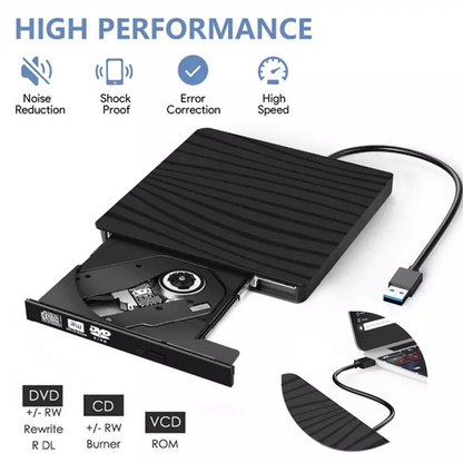 Ifanze External DVD Drive,Portable Mobile External Drives DVD-RW Writer/Burner/Rewriter ROM Drive, Perfect for Mac OS/Win7/Win8/Win10/Vista PC Desktop lapto P
