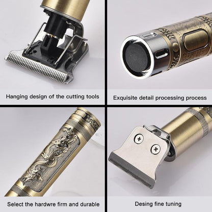 Hair Clippers Beard Trimmer for Men, T-Blade Cordless Hair Cutting Kits(Gold)