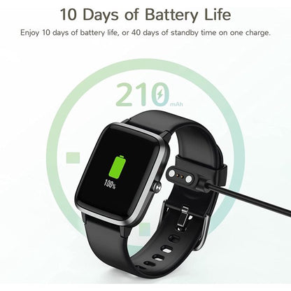 Doosl Fitness Tracker HR, Smart Watch, Activity Tracker Watch with Heart Rate Monitor, Waterproof Smart Fitness Band with Step Counter, Calorie Counter, Pedometer Watch for Women and Men (Black)