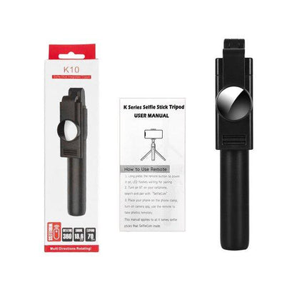 Doosl 3 in 1 Extendable Selfie Stick Tripod with Detachable Bluetooth Wireless Remote Phone Holder Compatible with iPhone and Android Smartphone