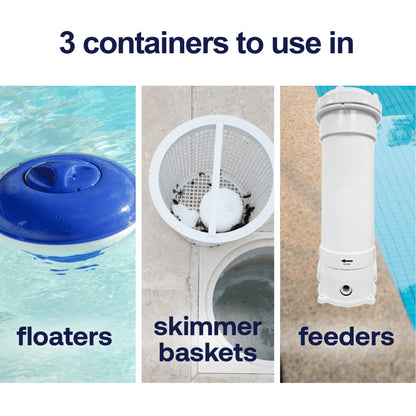 Chlorine Tablets for Swimming Pools Spas Hot Tubs Cleaning with Chlorine Floating Dispenser, 180 Pcs, 2 Pack