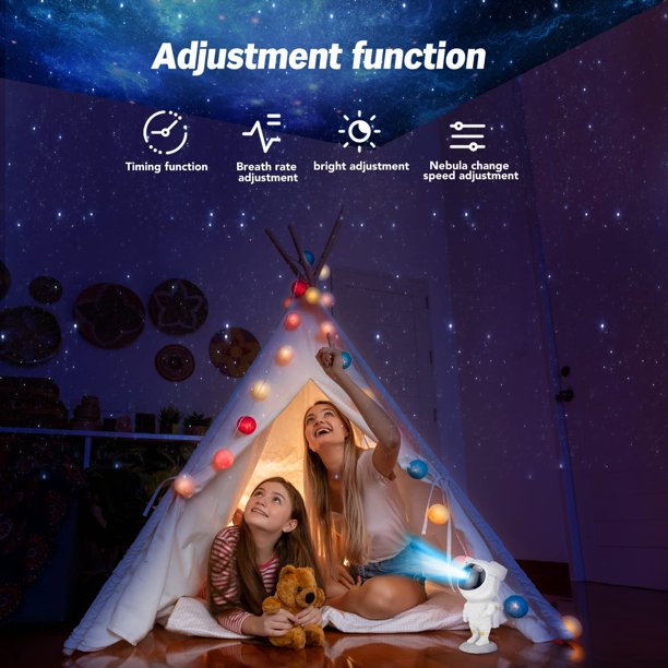 Galaxy Night Light Projector for Kids, Astronaut Star Projection Light with Remote for Adults Party Bedroom Home Decor