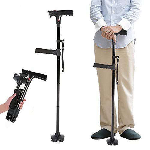 Foldable Walking Cane,Walking Stick with LED Light for Men Women