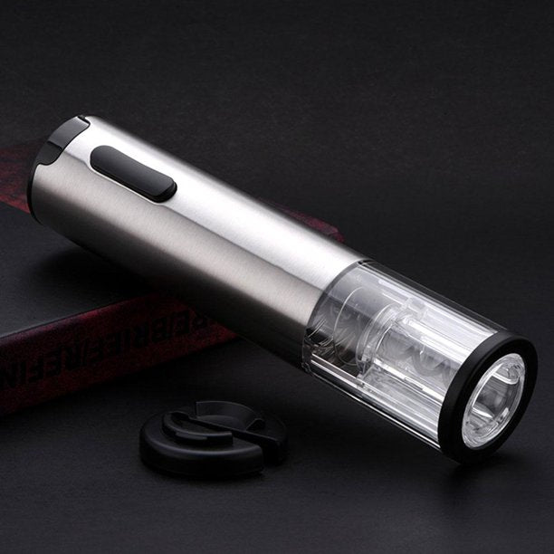 Electric Wine Opener, Rechargeable Automatic Corkscrew with Foil Cutter and USB Cable, Wine Bottle Openers for Home Kitchen Party Bar Wedding, Silver
