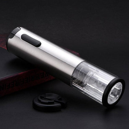 Electric Wine Opener, Rechargeable Automatic Corkscrew with Foil Cutter and USB Cable, Wine Bottle Openers for Home Kitchen Party Bar Wedding, Silver
