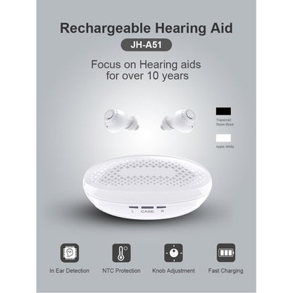 Doosl Hearing Aids for Ears, Light Mini Invisible Hearing Amplifier, Fast Charging, Volume Control, Auto Turn off Charging Box, Rechargeable Hearing Aids with Hearing Loss for Seniors