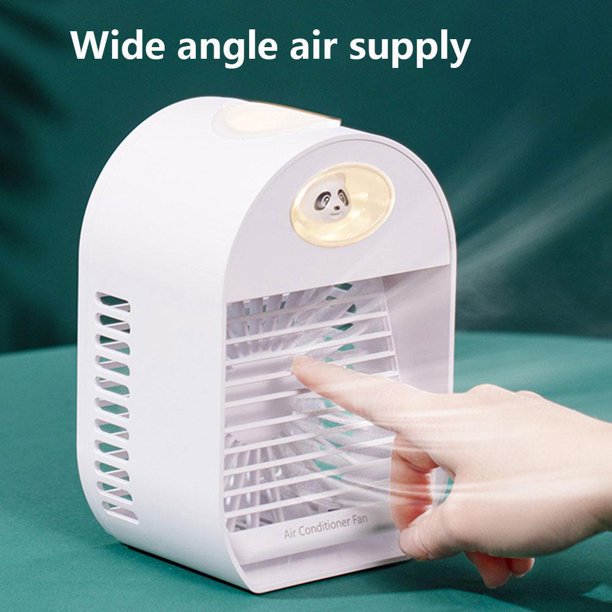 Air Conditioner fan, Personal Mini Air Conditioner Fan with LED Night Lights, Portable AC Fan with 3 Speed Modes, Portable Air Conditioner for Room, Home, Office, Car
