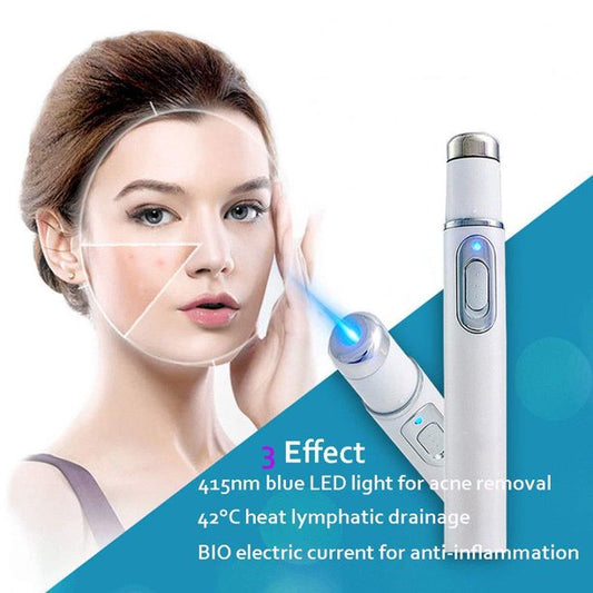 Blue Light Pen For Spider Veins,Acne Laser Pen,Soft Scar Wrinkle,Puffy Eyes Dark Circles Removal