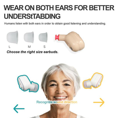 Doosl Hearing Aids for Seniors, Mini Invisible Rechargeable Hearing Amplifier to Aid Hearing with Noise Cancelling for Adults or Seniors Volume Control