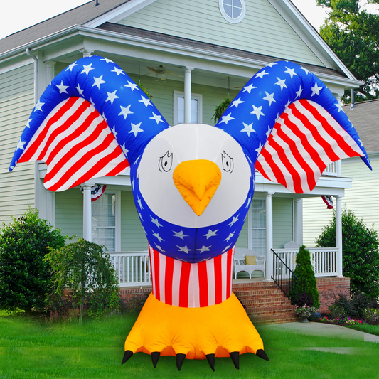 6FT Independence Day 4th of July Inflatables, Patriotic American Bald Eagle Blow up, Inflatable Decoration for Outdoor Indoor Home Celebration