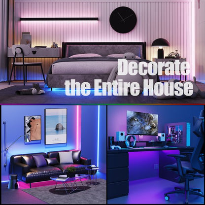Laighter 65.6 FT RGBW LED Light Strip 5050 LED Tape Lights for Bedroom, Music Sync Color Changing LED Rope Lights with Ir Remote (2x32.8ft)
