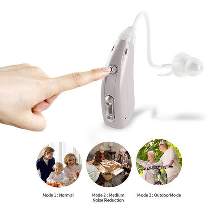Doosl Hearing Amplifier Rechargeable, hearing aids with Magnetic Contact Charging Box for Adults Seniors