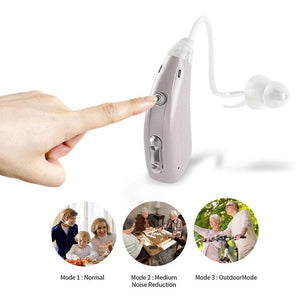 Doosl Hearing Amplifier Rechargeable, hearing aids with Magnetic Contact Charging Box for Adults Seniors