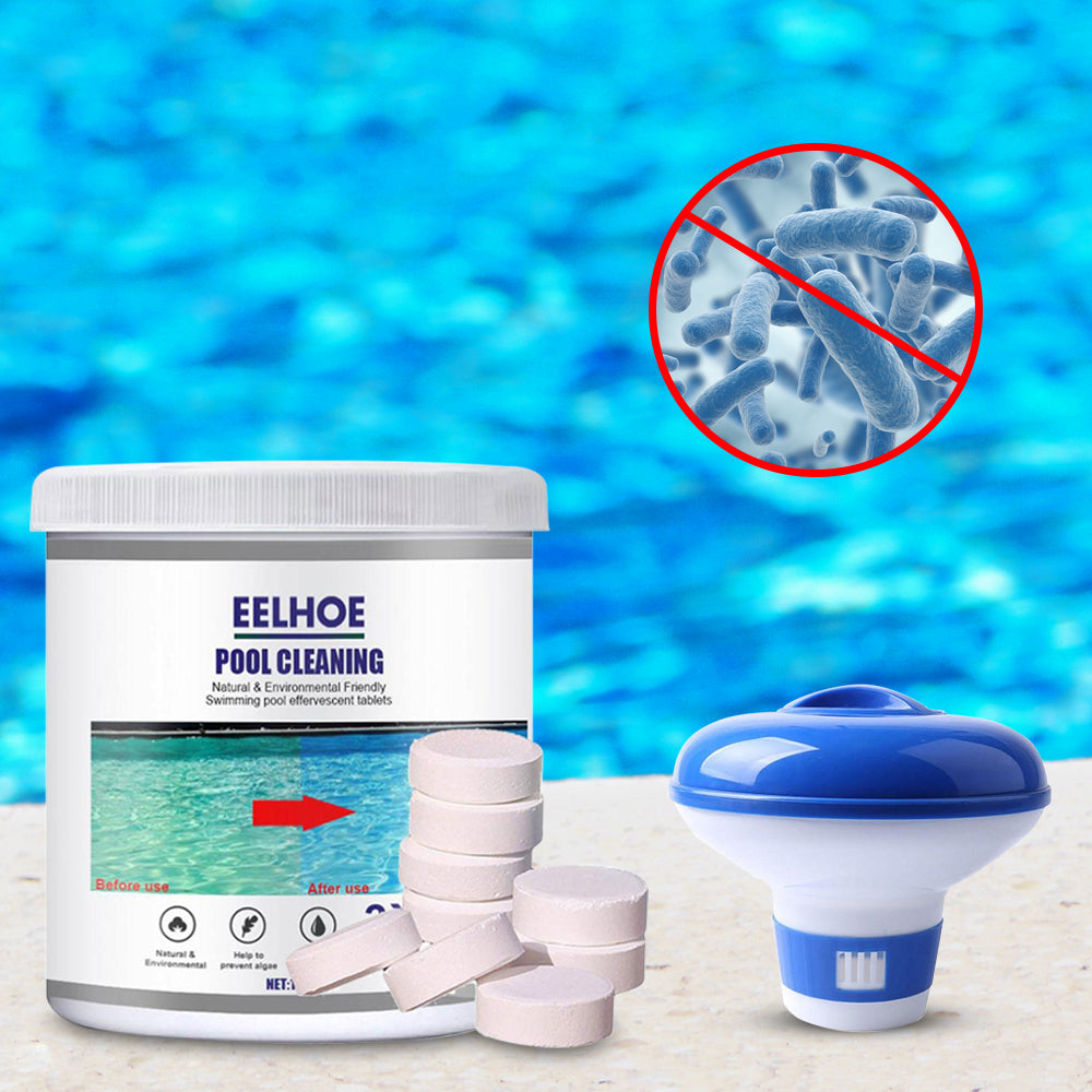 Chlorine Tablets for Pool, Floating Chlorine Floater 180 Pcs Chlorine Tablets for Swimming Pool (White)